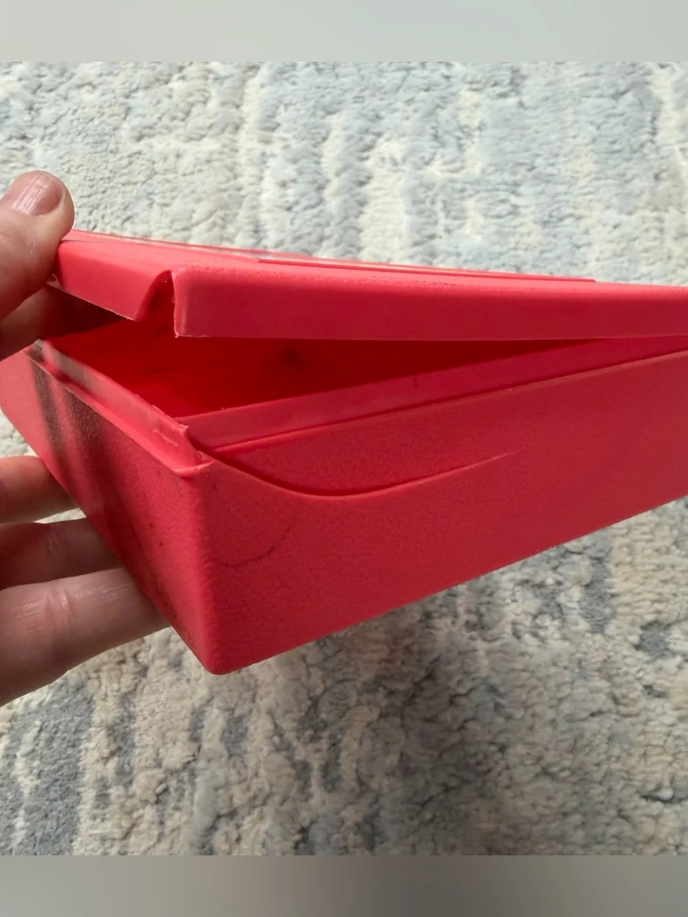 VTG Pink Empire Pencil Case Box Plastic School Stuff Box , Crayons, Markers